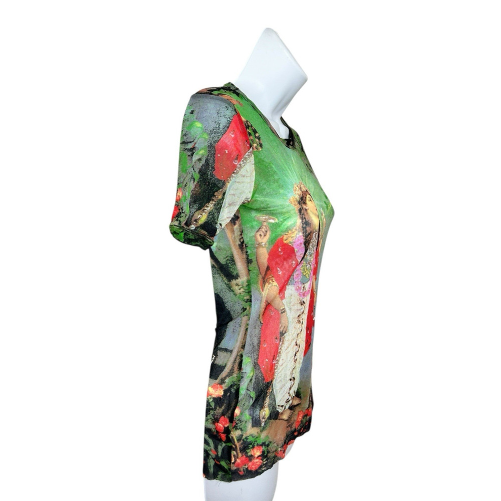 Vtg 90's Jean Paul Gaultier Maille Fuzzi Sheer Mesh Top Sz M Rare Made Italy - Picture 4 of 7